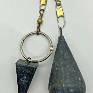 Vintage Bell Pyramid Fishing Sinkers Lead Weights Leaders Lot Of 2