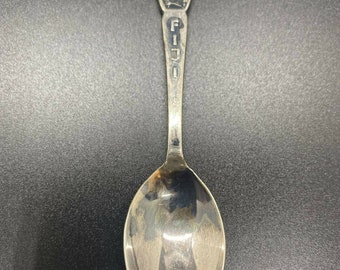 Vintage FIJI Silver Plate Souvenir Collectors Spoon COLLECTIBLE Spoons