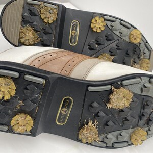 TOP FLITE Doral Golf Shoes Men's Size 11 White Saddle Brown With Carrying Bag image 6