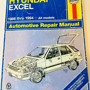 HAYNES HYUNDAI EXCEL 1986-94 All Models Automobile Repair Manual D3