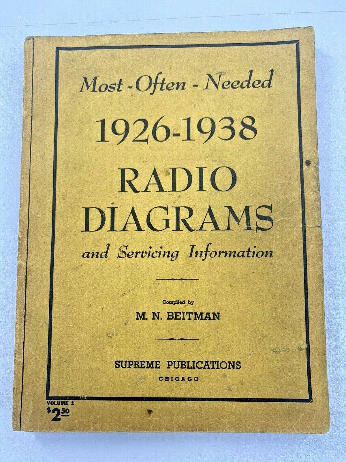 1941 Most Often Needed 19261938 RADIO DIAGRAMS and Servicing Etsy
