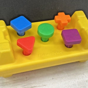 1986 フィッシャープライス タップアンドターンベンチ ベビー幼児発達玩具セット ハンマーなし