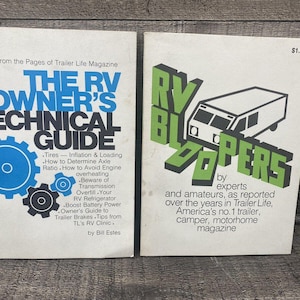 1975 Vintage The RV Owners Technical Guide RV Bloopers How To Guide LOT of 2