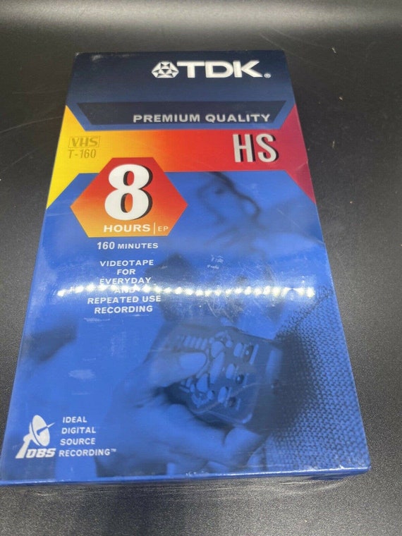 TDK T-160 HS 8 Hrs EP Blank VHS Tapes Premium Quality 3 Pack 