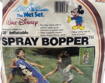 Vintage 1986 Intex Inflatable 36" MICKEY MOUSE Spray Bopper Water Hose Sprayer
