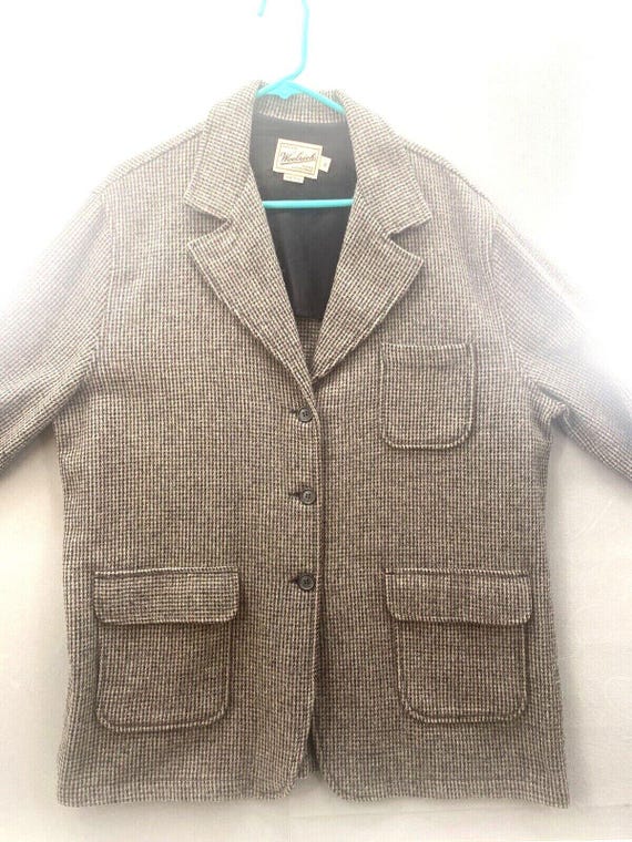 Vintage Woolrich XL Rugged Outdoorwear WOMENS Brown Plaid Wool