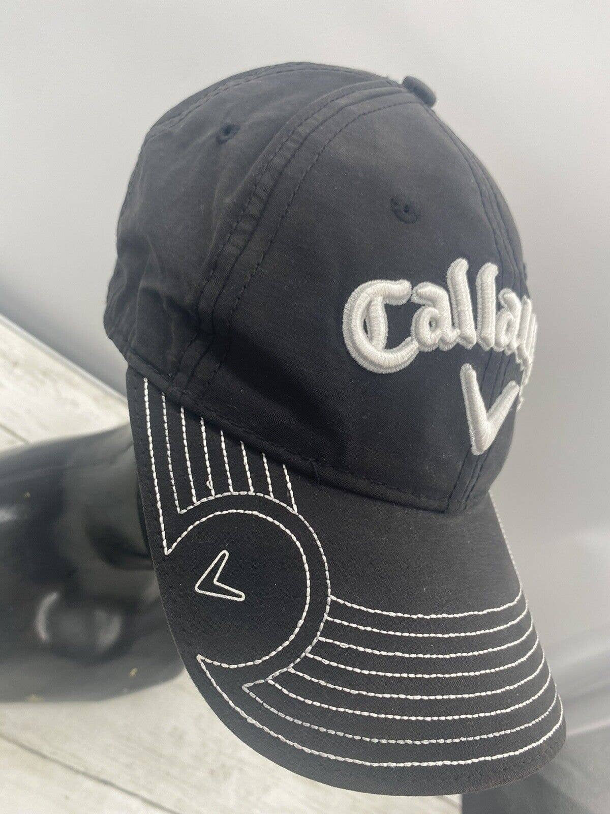Callaway Golf Hat Cap Embroidered Black White One Size Fits All Pga Golf Hat  