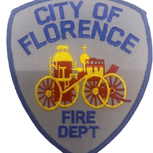 City of Florence Fire Department Patch Embroidered Vintage NOS