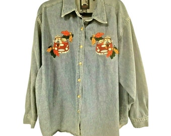 chicago bears denim shirt