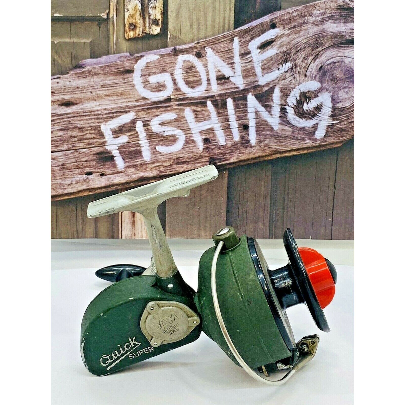 Vintage Dam Quick Super Large Fishing Spinning Reel Berlin Etsy
