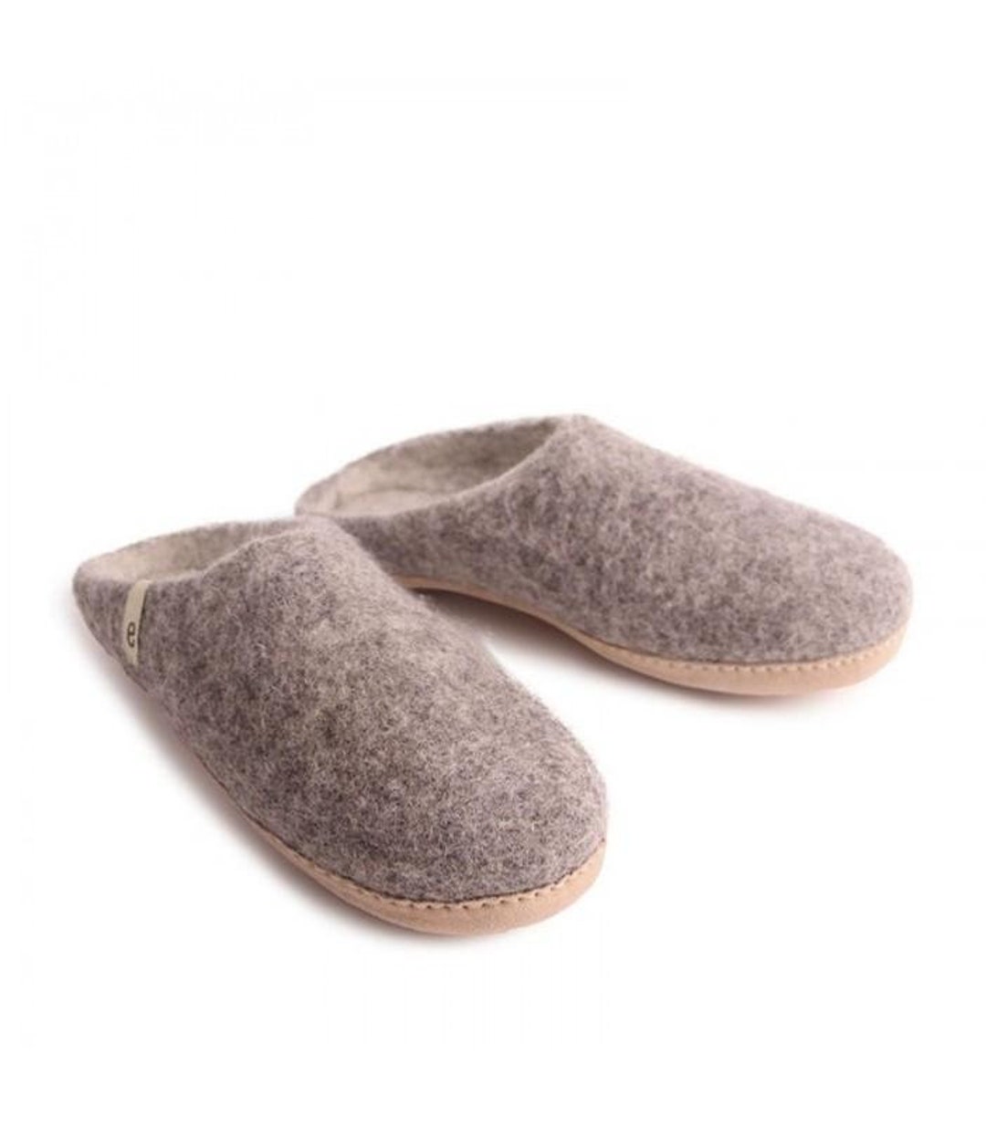 Women's Slippers in Gray Mule Slippers Women Wool Etsy