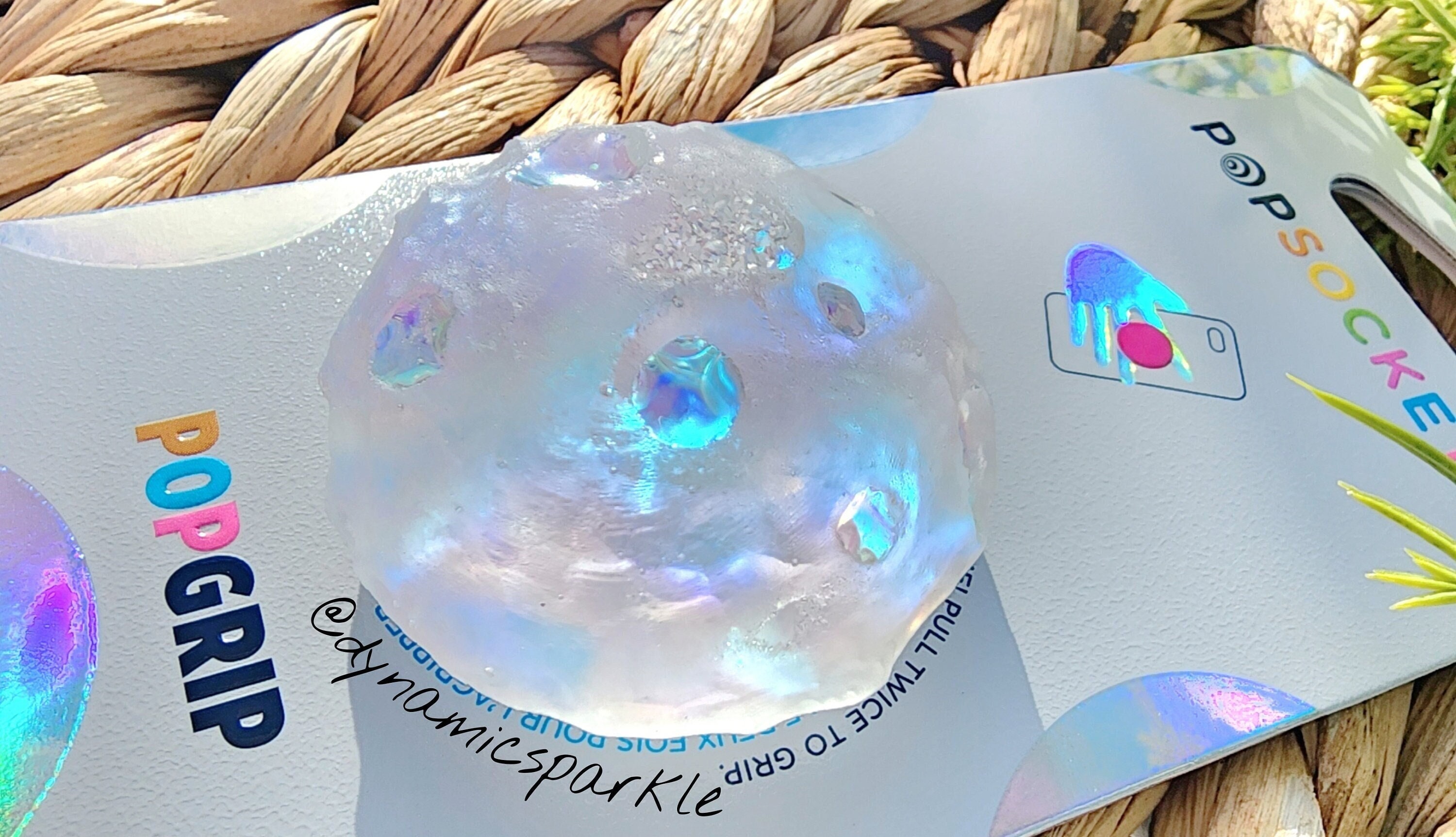 Holographic Opal, Gemstone, Rainbow Crystal PopSocket, diamond pop socket –  ManiliaShop