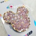Rainbow pink minnie mouse Gemstone Druzzy Holographic Agate Geode Inspired Popsocket