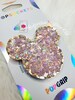 Rainbow pink minnie mouse Gemstone Druzzy Holographic Agate Geode Inspired Popsocket