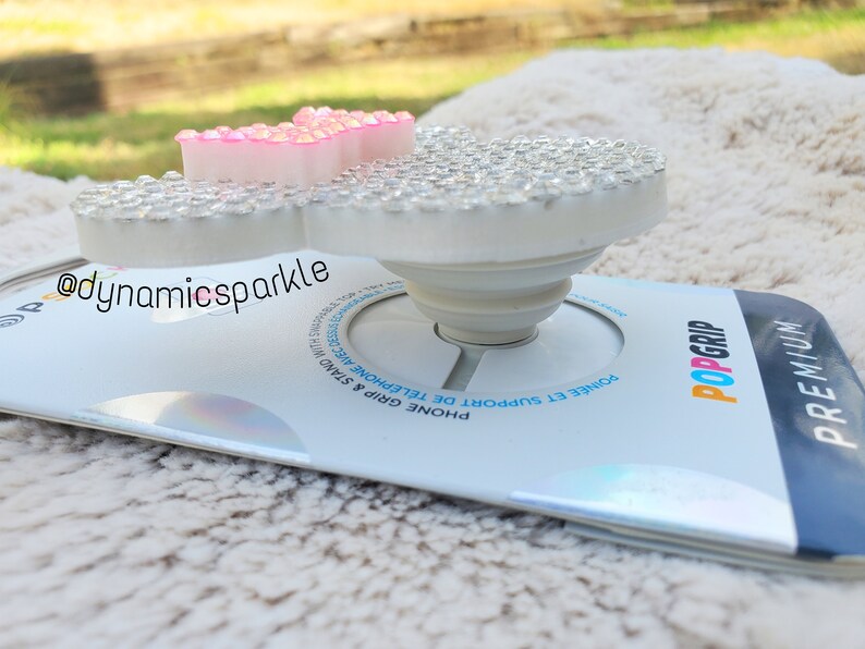 Custom Clear Minnie Mouse Pink Bow Inspired Bling Popsocket - Etsy