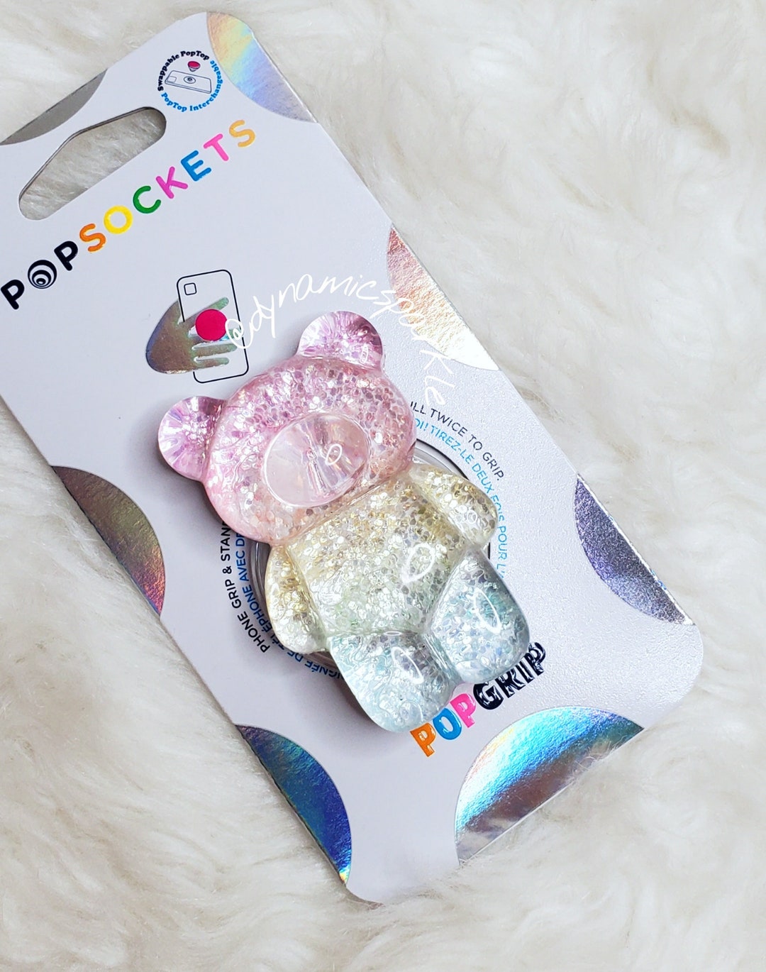 Custom Glitter Popsockets Phone Grip With Expanding 