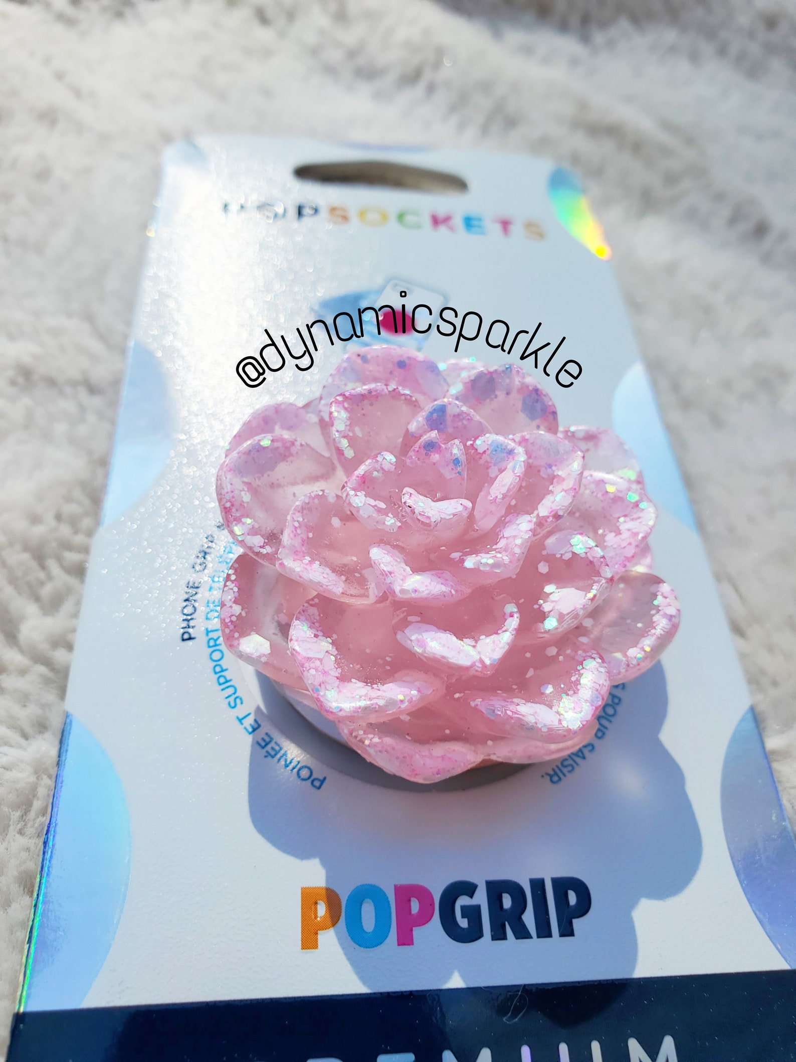 Custom Pink Succulent Flower Inspired Popsocket Phone Grip - Etsy