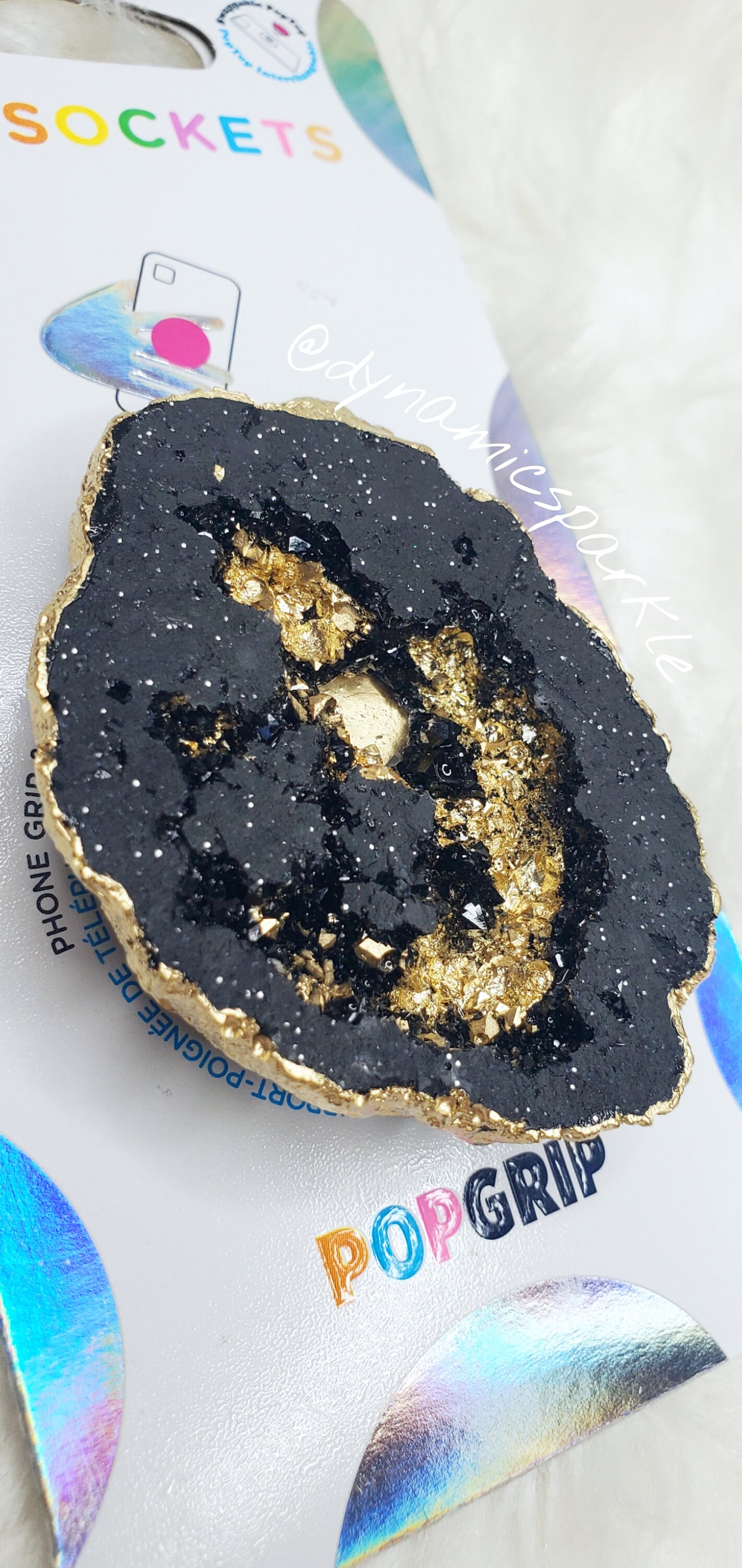 Real Stone Cut Geode Agate Gem Inspired Popsocket | Etsy