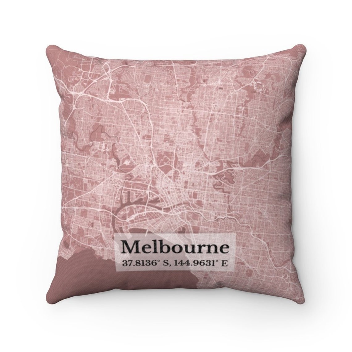 MELBOURNE KARTE KISSEN Versteckte Reißverschluss Kissen | Etsy