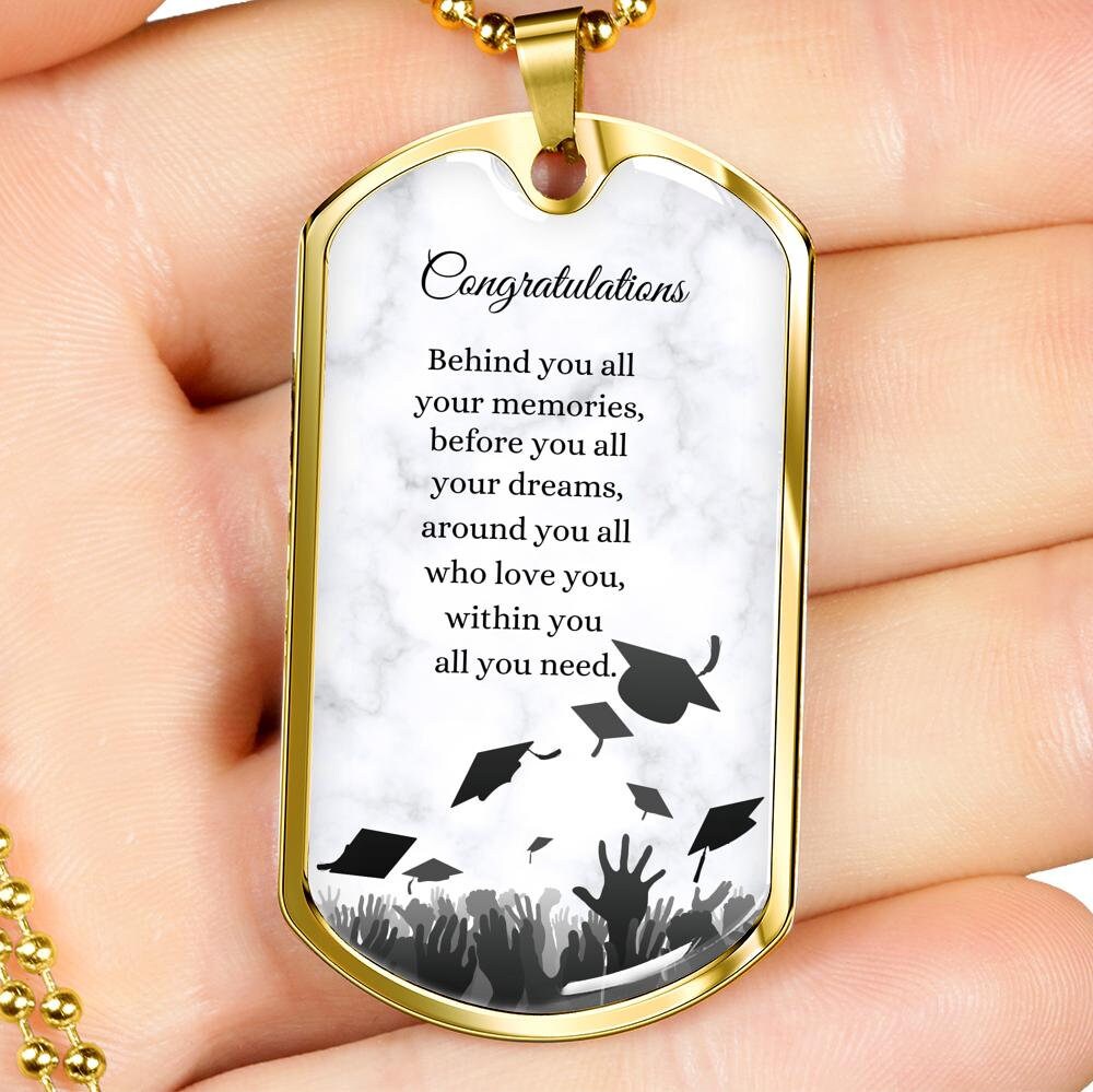 GRADUATION DOG TAG College Grad Jewellery High School Grad Etsy UK