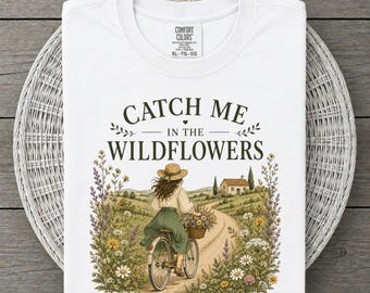 Comfort Colors® Wildflower Shirt | Cottagecore Floral Tee | Vintage Garden Gift