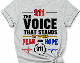 911 Dispatcher Shirt Ash Grey Black Text Version Emergency Operator Tee Gift
