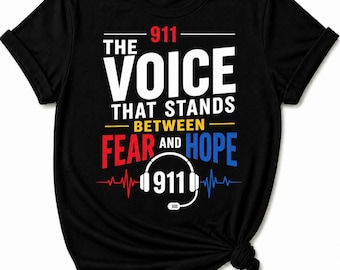 911 dispatcher shirt emergency operator gift first responder calm voice job appreciation tee