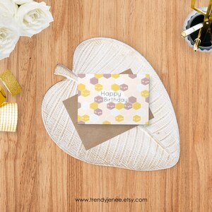 5 Greeting Note Cards/ 4”x 6”/ Blank Cards/ Card Stock/ Brown Kraft Envelope/ Design #C204