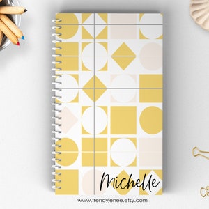 Personal Journal/ Customized/ Notebook/ 6”x 9”/ Lined/ Dot Grid/ Blank/ Card Stock Soft Cover/ Spiral Book/ Design #J201