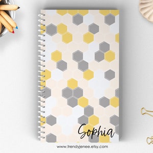 Personal Journal/ Customized/ Notebook/ 6”x 9”/ Lined/ Dot Grid/ Blank/ Spiral/ Card Stock Soft Cover/ Spiral Book/ Design #J202