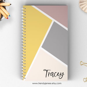 Personal Journal/ Customized/ 6”x 9”/ Lined/ Dot Grid/ Blank/ Card Stock Soft Cover/ Spiral Book/ Design #J2015