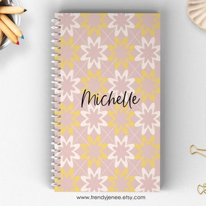 Personal Journal/ Customized/ 6”x 9”/ Lined/ Dot Grid/ Blank/ Spiral/ Card Stock Soft Cover/ Spiral Book/ Design #J2011