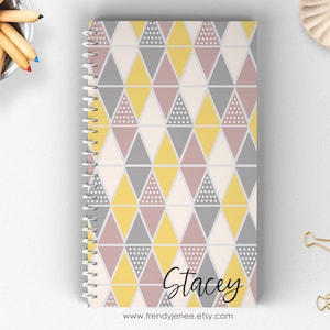 Personal Journal/ Customized/ Notebook/ 6”x 9”/ Lined/ Dot Grid/ Blank/ Spiral/ Card Stock Soft Cover/ Spiral Book/ Design #J206
