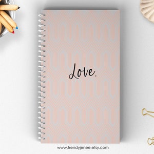 Personal Journal/ Customized/ Abstract Notebook/ 6”x 9”/ Lined/ Dot Grid/ Blank/ Spiral/ Card Stock Soft Cover/ Spiral Book/ Design #J205