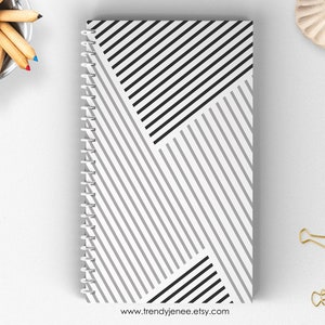 Personal Journal/ Bullet Journal/ Notebook/ 6”x 9”/ Lined/ Dot Grid/ Blank/ Spiral/ Card Stock Soft Cover/ Spiral Book/ Design #J207