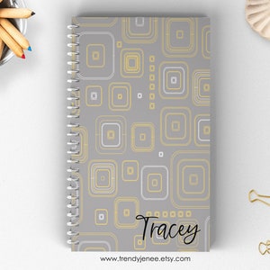 Personal Journal/ Customized/ Notebook/ 6”x 9”/ Lined/ Dot Grid/ Blank/ Spiral/ Card Stock Soft Cover/ Spiral Book/ Design #J2010