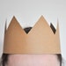 6 Christmas crown tiara kit. Kraft and white Kids crafts. Christmas cracker hats  decorations - diy kit decorate your own party hat - 
