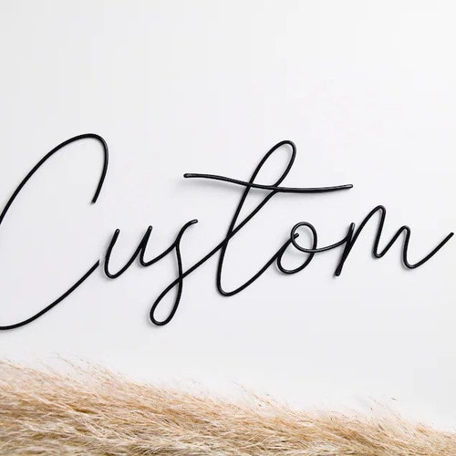 Custom Wire Words Personalised Word Phrase Wire Art Wire Etsy
