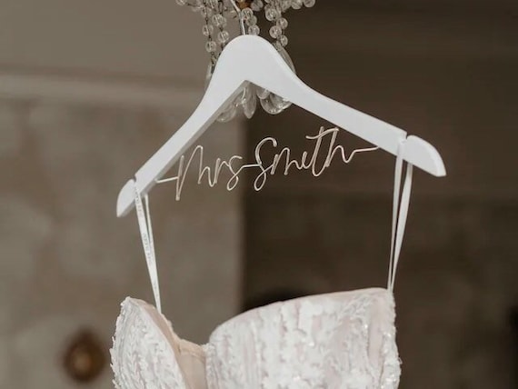 Personalised wedding dress hanger cheap