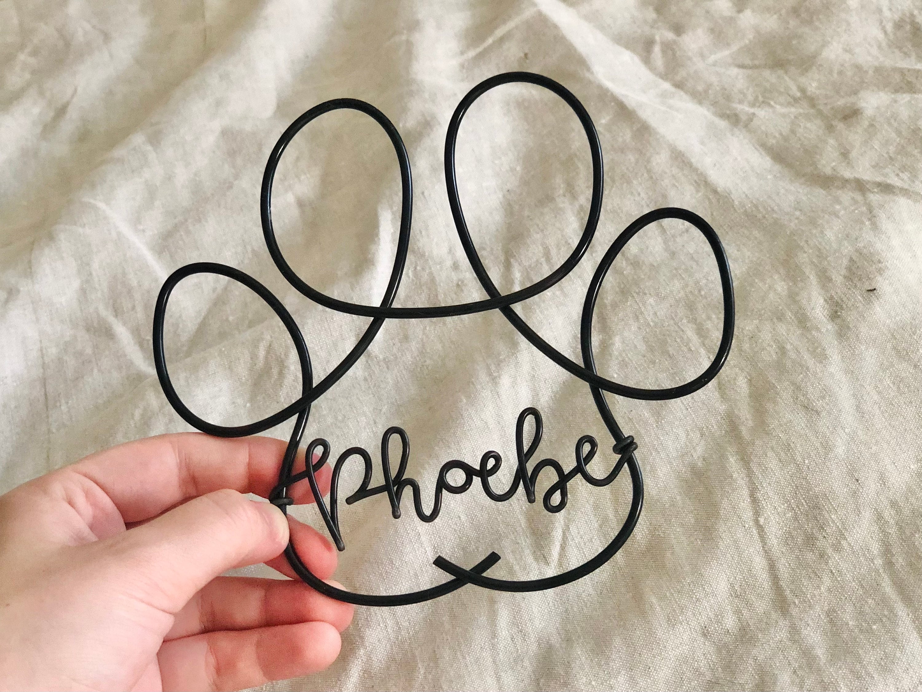Personalised Paw Print With Name, Wire Words, Pet Memorial Sign, Animal  Lover Gift, Dog Mum, Cat Mum, Pet Tribute, Pet Decor - Etsy