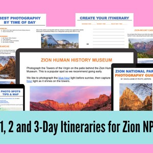Zion National Park Itinerary, Zion National Park Vacation Planner, Zion National Park Travel and Photography Guide