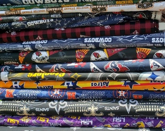 NFL Football Cotton Fabric Pick your team each @ 1/4 of a yard 100% COTTON