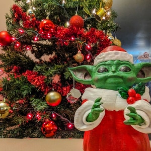 Grogu Christmas Figurine | 3D printed | Hand Painted