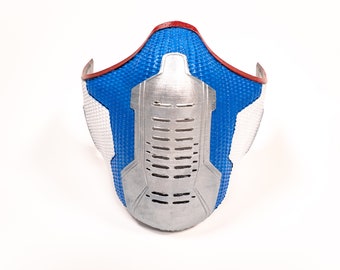 Hand Painted Winter Soldier Mask: Captain America Color Remix, 3D Printed Cosplay