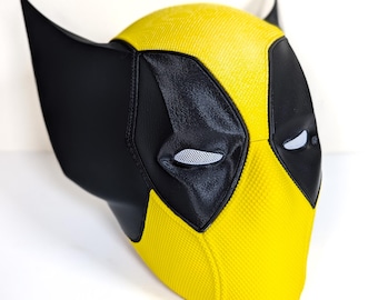 Poolverine Helmet with Interchangeable Eyes  | Deadpool Cosplay | Wolverine Deadpool Remix