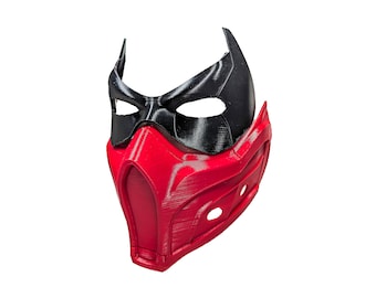 Máscara do Capuz Vermelho - Máscara parcial do vilão da DC Comics - Acessório para Cosplay