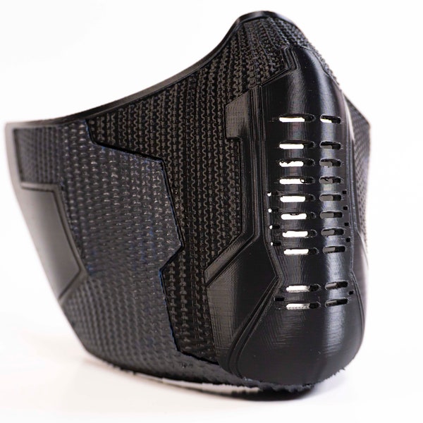 Winter Soldier Mask – Bucky Barnes Cosplay Mask, 3D Printed Wearable Prop, Kids to Adult Sizes, Standard or Flex