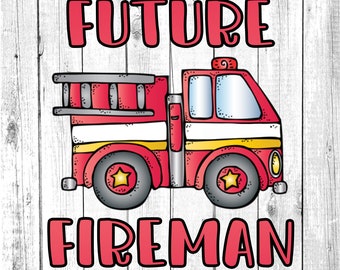 Future Fireman PNG Design Ready for Sublimation or Heat Transfer