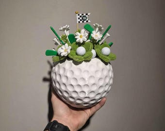 3D gedruckte Golfball Vase - Golf Liebhaber Geschenk