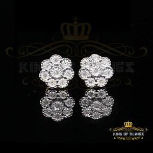Silver Iced out 0.03ct hip hop Men/ Women Diamond stud earring Sterling Silver